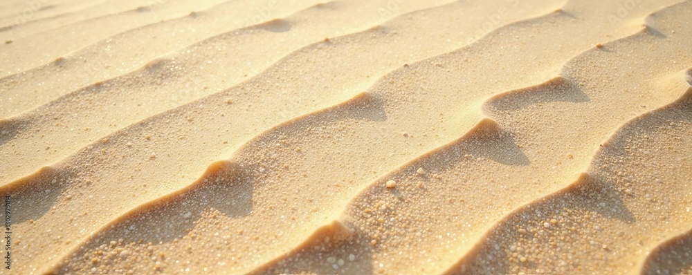Soft sandy beach texture with gentle waves and natural pattern, detail, vacation, fine Soft sandy beach texture with gentle waves and natural pattern, detail, vacation, fine