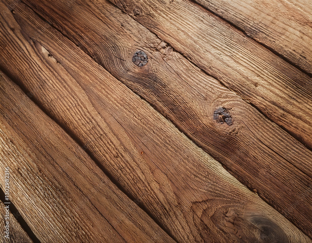 Naklejka premium Weathered Wood Texture with Rustic Scratches and Authentic Grain
