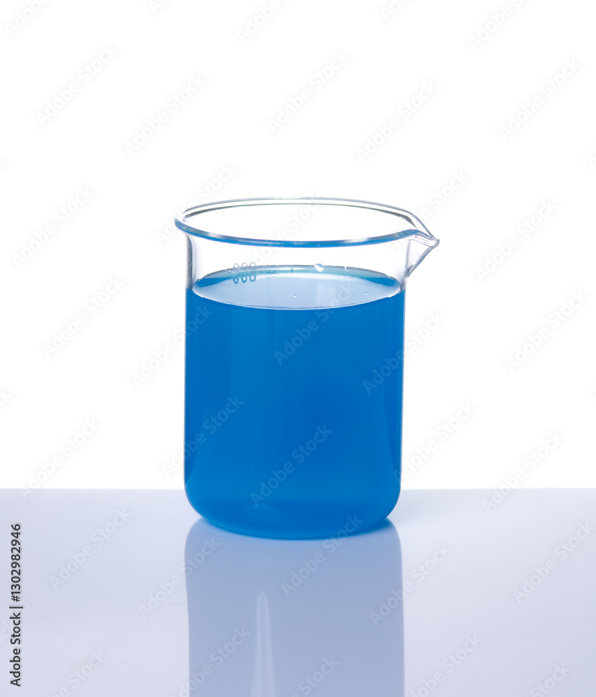 Laboratory test glass container on a transparent background Laboratory test glass container on a transparent background