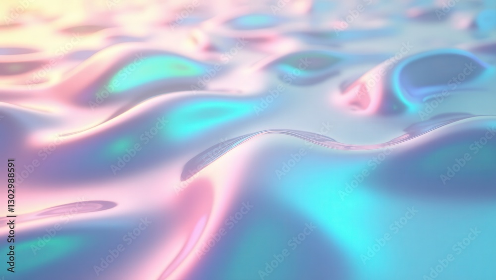 Obraz premium Iridescent Flowing Waves