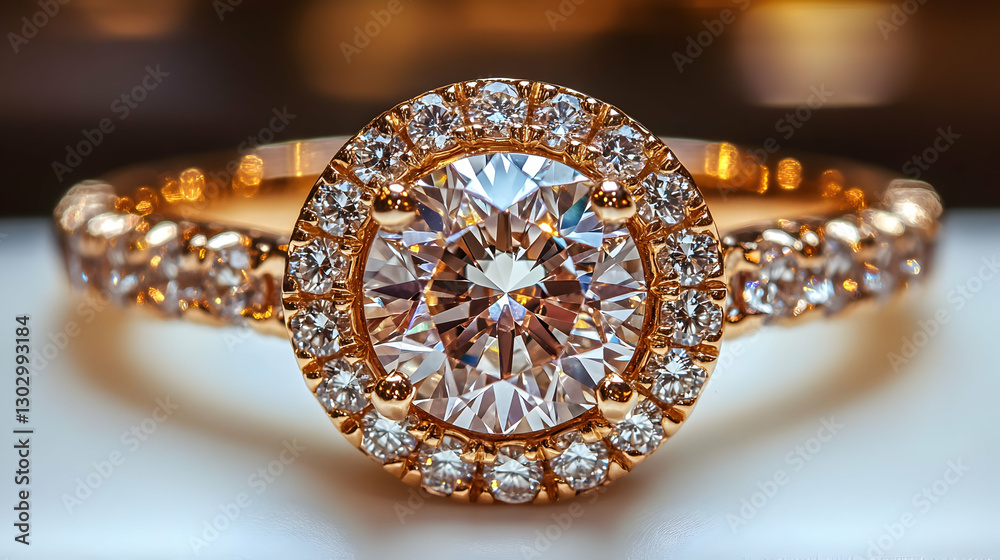 Sparkling Diamond Halo Ring: A Symbol of Eternal Love Sparkling Diamond Halo Ring: A Symbol of Eternal Love
