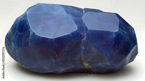 A Stunning Blue Calcite Crystal Cluster: A Deep Ocean Gem photo