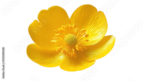 Close up of a vibrant yellow buttercup flower