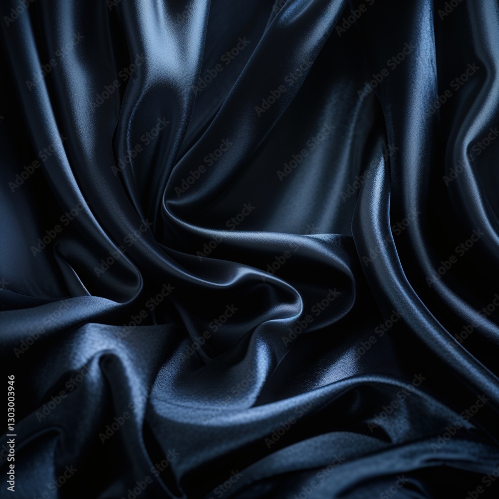 Fototapeta premium A rich dark satin fabric flows gracefully, revealing a smooth texture and sheen. This seamless pattern can enhance various design projects, showcasing elegance and refinement
