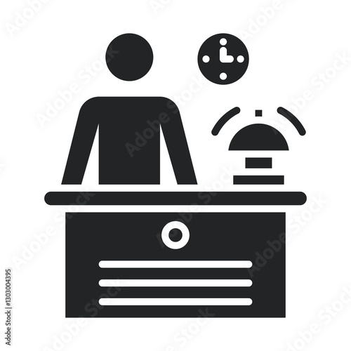 Reception Icon Glyph Style. Vector Illustration For Graphic Design
