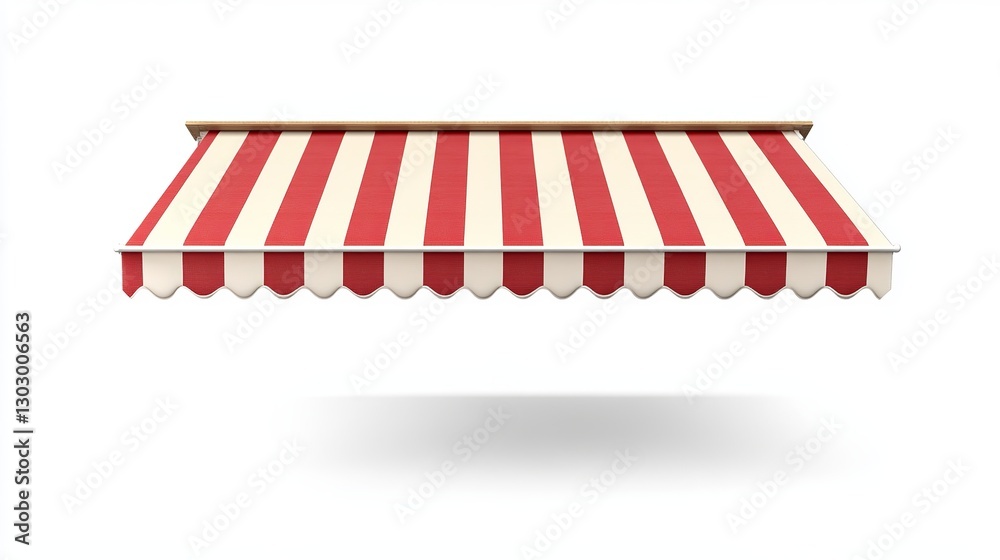 custom made wallpaper toronto digitalA red-and-white striped awning, displayed independently on a white background.