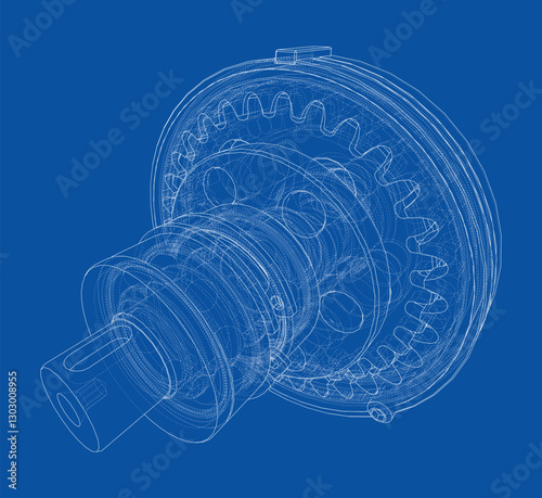 Wave Reducer. Vector illustration, 3d render