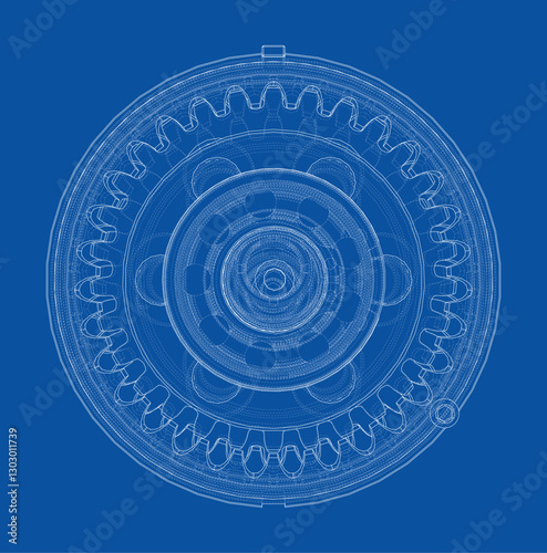 Wave Reducer. Vector illustration, 3d render