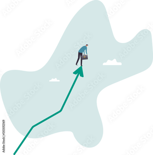 Fear of stock market or crypto crisis, investment risk at market all time high, uncertainty in speculation trading,business concept.flat character.
