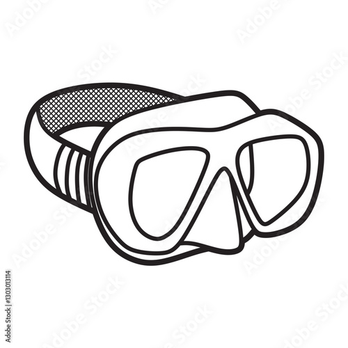 simple vector diving safety goggles