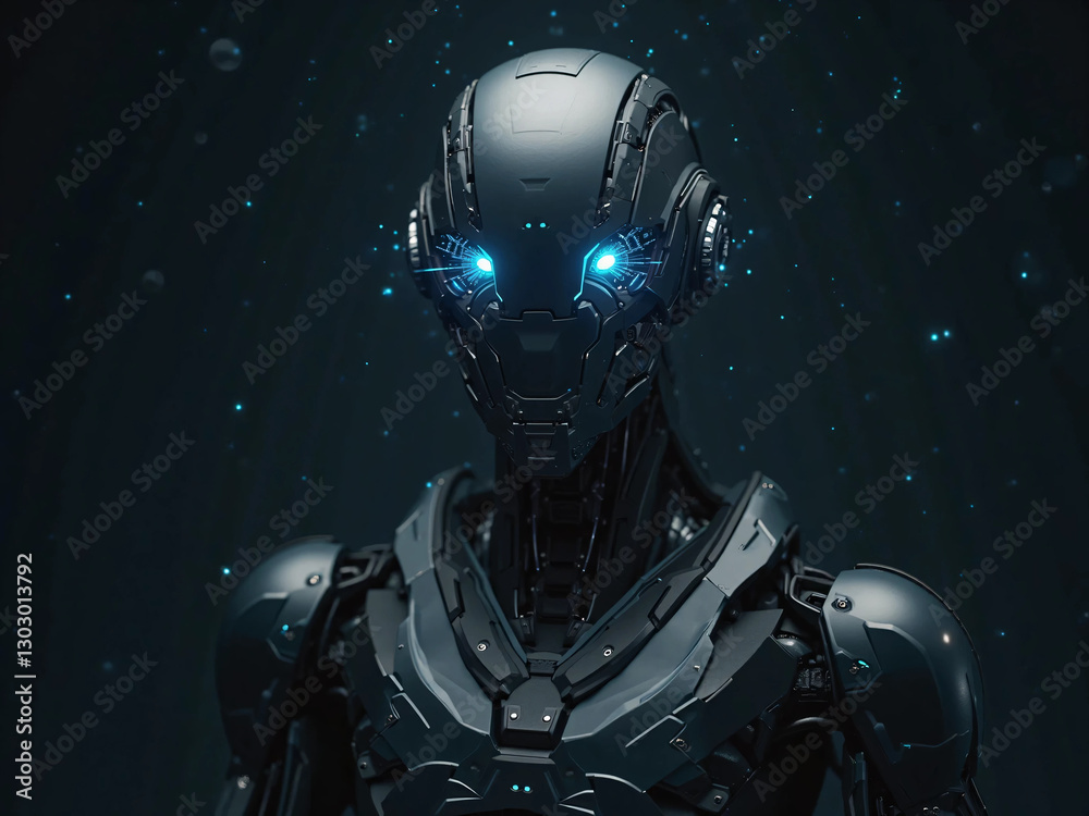 Naklejka premium futuristic cyber robot
