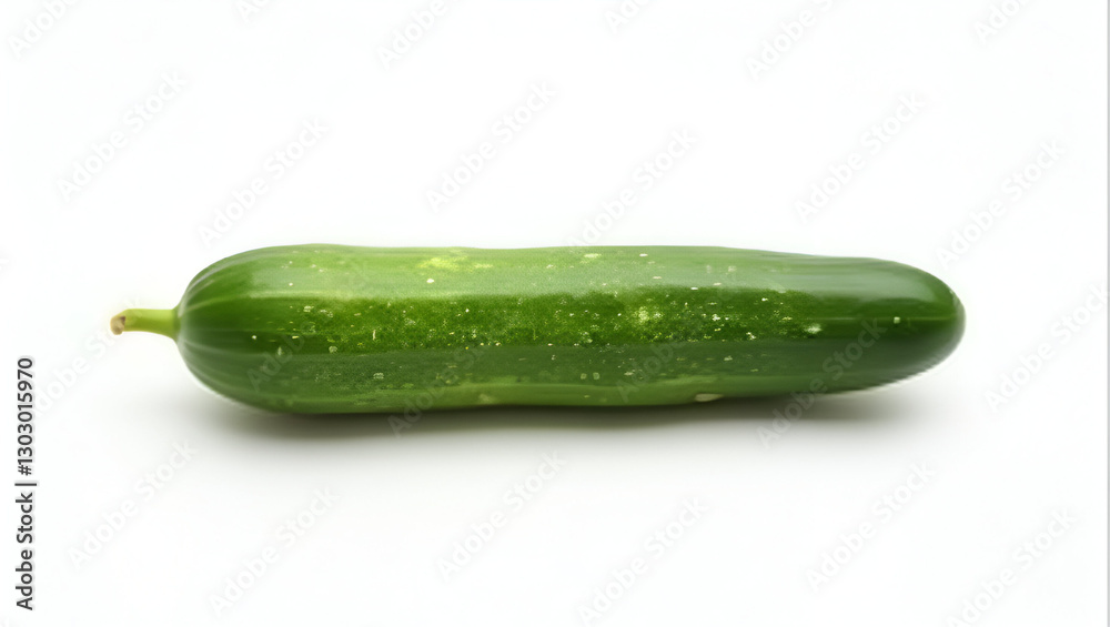 Title: Freshly Picked Vibrant Green Cucumber on a Rustic Surface
Title: Freshly Picked Vibrant Green Cucumber on a Rustic Surface