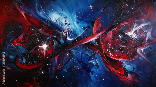 Colorful abstract swirl with vibrant fluid texture and dynamic movement