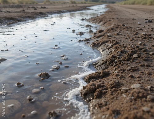 A water erosion is the detachment and transport of soil material by water
