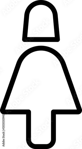 Female gender symbol illustration line icon