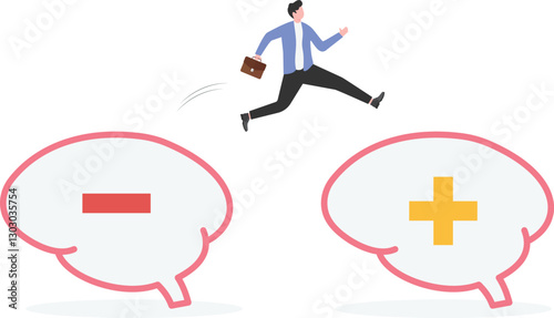 positive or negative reaction concept.vector illustration.

