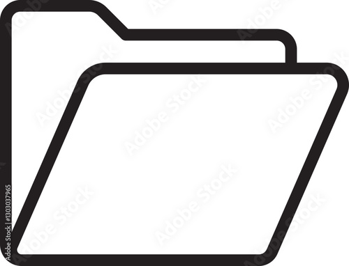 Folder icon illustration line icon