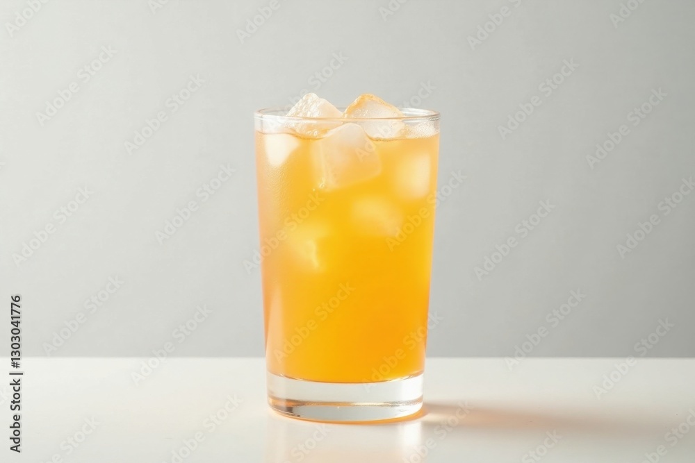 Refreshing iced beverage in a tall glass, perfect for a hot summer day