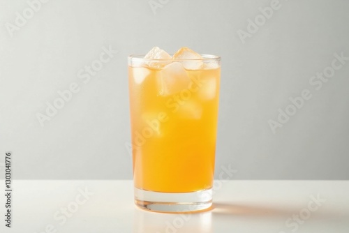 Refreshing iced beverage in a tall glass, perfect for a hot summer day