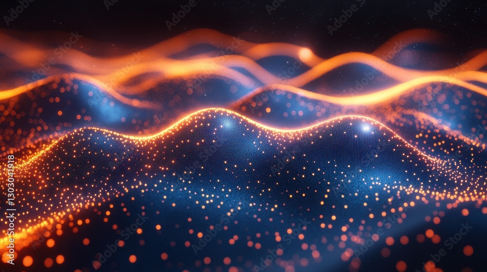 vibrant abstract image displaying glowing wavelike lines in blue and orange hues resembling modern digital and technological concepts background overlay vibrant abstract image displaying glowing wavelike lines in blue and orange hues resembling modern digital and technological concepts background overlay