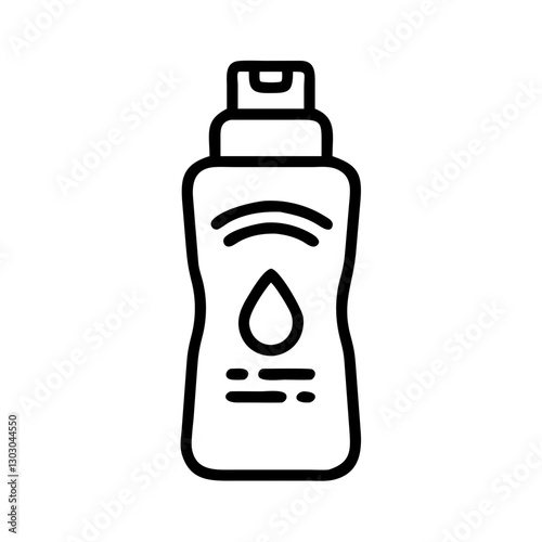 Shower gel bottle icon on transparent background for beauty and self-care concept