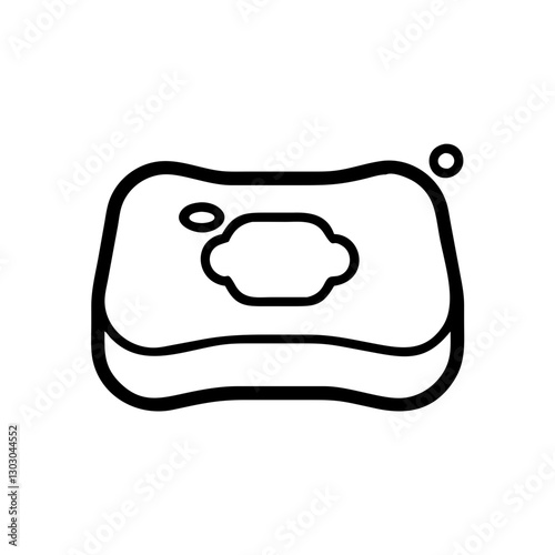 Soap icon on transparent background for beauty and self-care concept