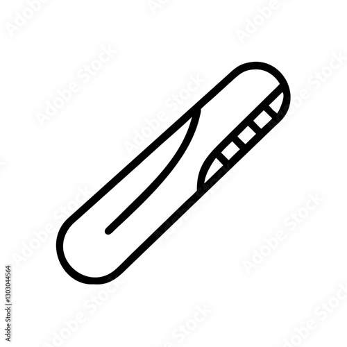 Nail file icon on transparent background for beauty and self-care concept