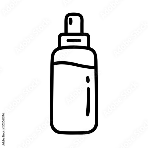 Toner bottle icon on transparent background for beauty and self-care concept