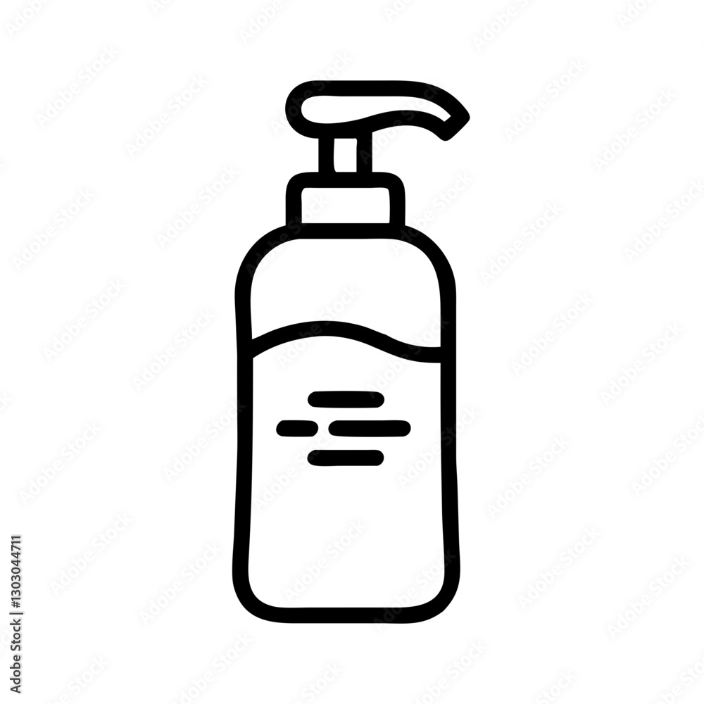 Fototapeta premium Hair conditioner bottle icon on transparent background for beauty and self-care concept 