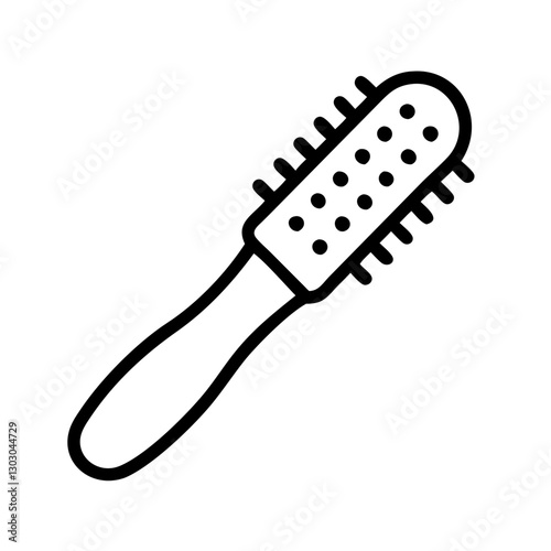 Hairbrush icon on transparent background for beauty and self-care concept