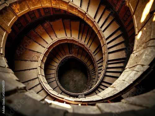 Wallpaper Mural Spiral Staircase with Intricate Wooden Design Torontodigital.ca