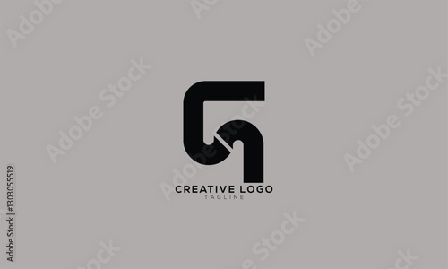 CN NC 5N N5 Abstract initial monogram letter alphabet logo design