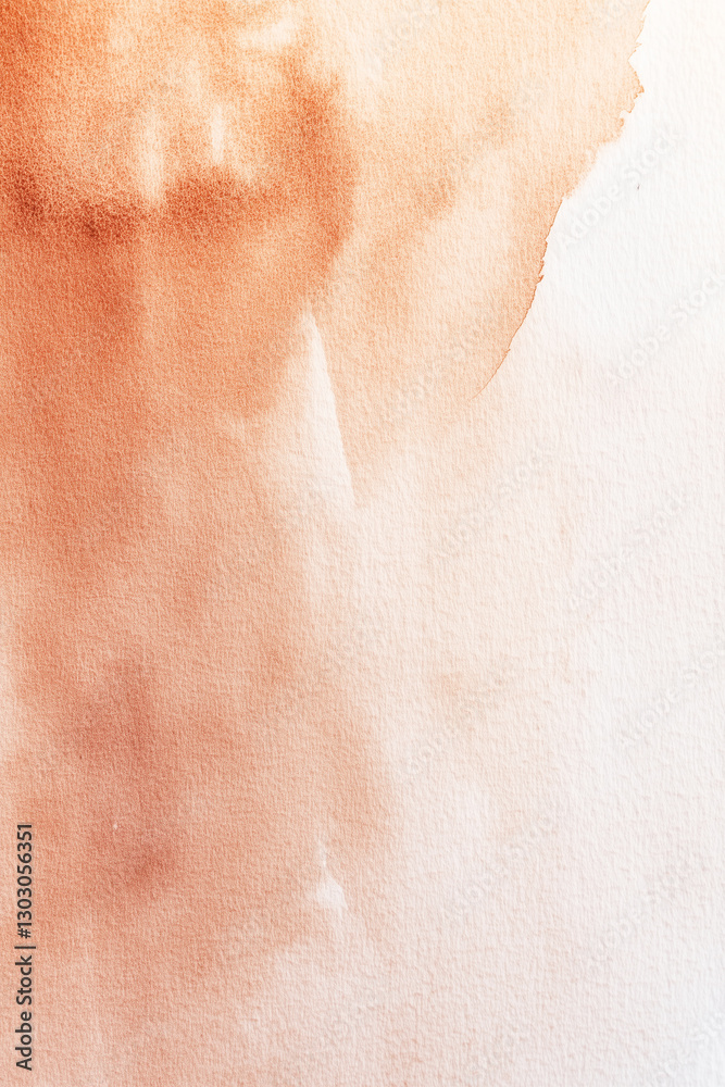 Fototapeta premium Soft Organic Peach-Toned Watercolor Texture Background