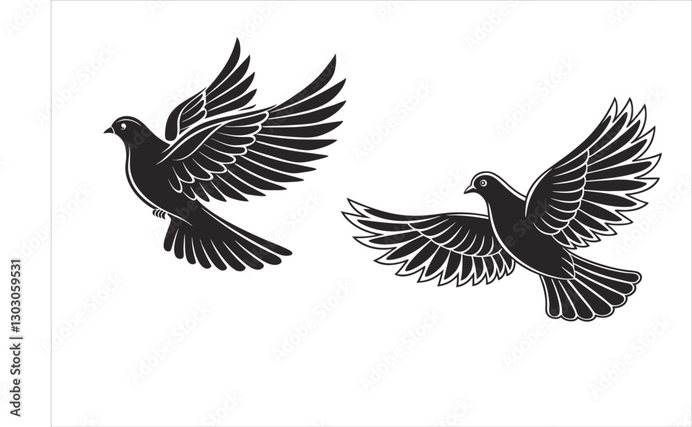 Fototapeta premium a-flying-dove-with-its-wings