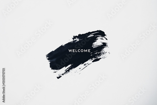 hand-drawing,WELCOME,typography,black,white, featuring,artistic,lettering,style,
