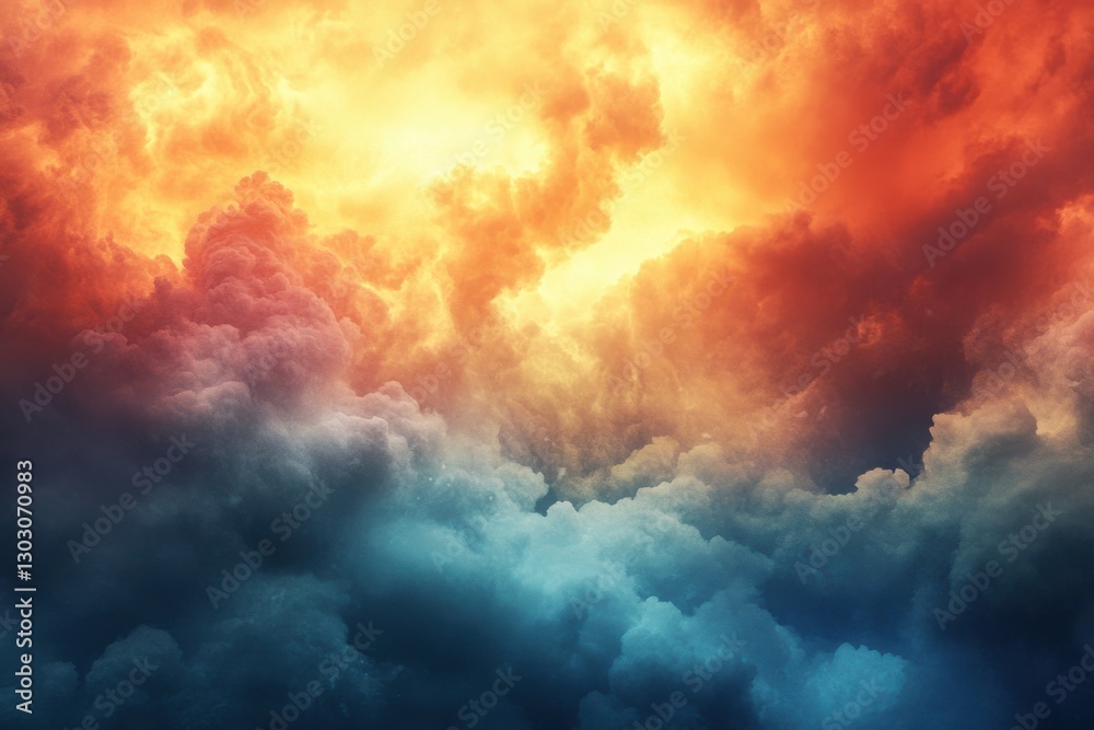 Stunning display of colorful clouds at sunset creating a dramatic and serene atmosphere Stunning display of colorful clouds at sunset creating a dramatic and serene atmosphere