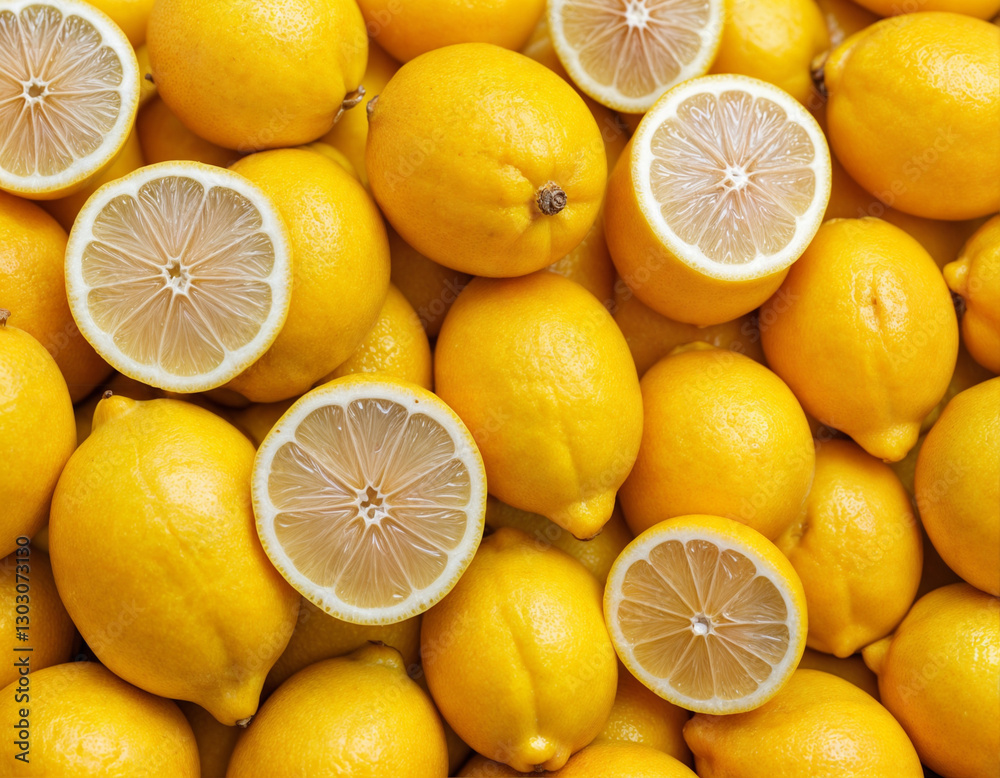 Lemons cuted background. Lots of yellow Lemons Lemons cuted background. Lots of yellow Lemons