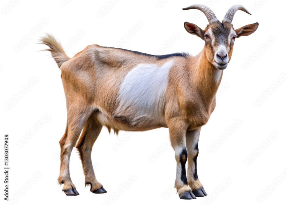 Fototapeta premium Goat isolated on a transparent background.