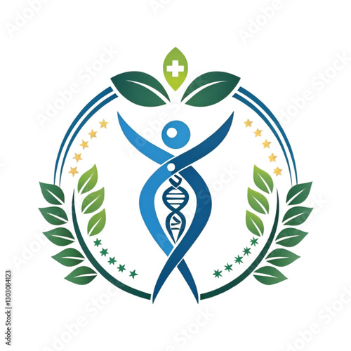 Holistic Wellness: Health & DNA on trasparent background