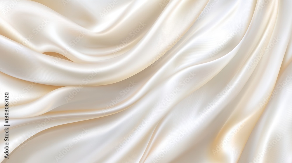 A white fabric with a pattern that resembles a wave A white fabric with a pattern that resembles a wave