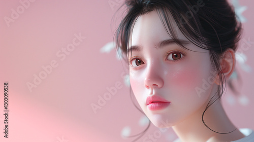 Photorealistic Japanese Beauty with Clear Skin - 透明感のある日本人美女のフォトリアル画像