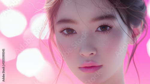 Photorealistic Japanese Beauty with Clear Skin - 透明感のある日本人美女のフォトリアル画像