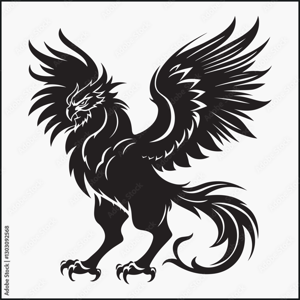 Fototapeta premium heraldic griffin vector