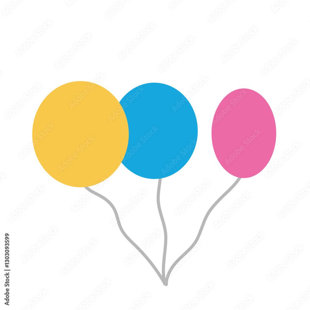 Balloons in cartoon flat style
Balloons in cartoon flat style