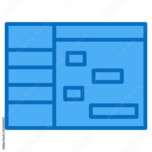 Gantt Chart Icon For Design Elements