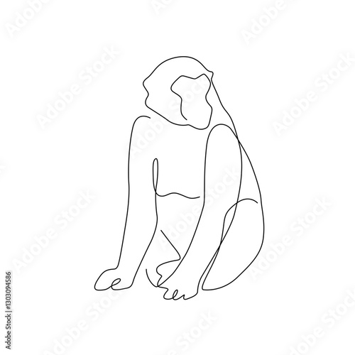 line art monkey