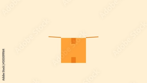 Animation of sacks of money entering the box repeatedly