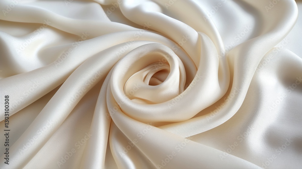 white silk satin fabric folding, abstract background