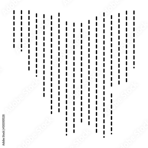 Map Icon Jakarta Indonesia Dashed Line