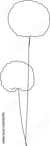 line art flower
